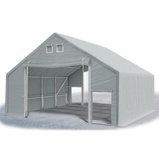 Stanové haly - Oceľ + PVC 8x8x3m (PEVNÝ SKLADOVACÍ STAN  - 8m × 8m × 3m / 5,12m)