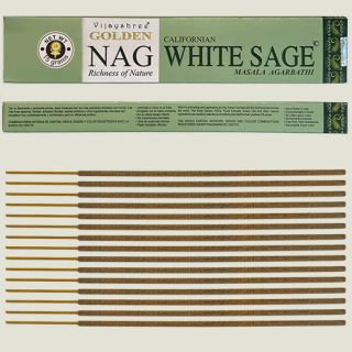 Vonné tyčinky White Sage GOLDEN NAG (Golden Nag Agarbathi)