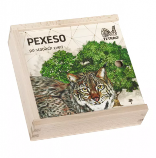 Drevené vzdelávacie pexeso TETRAO - po stopách zveri
