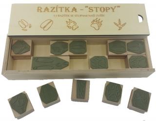 Pečiatky stopy zvierat 13ks