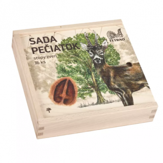 Pečiatky TETRAO stopy zveri 16ks