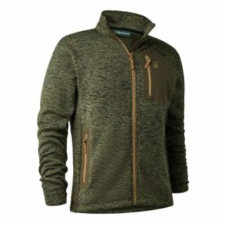 Pletená bunda DEERHUNTER Sarek Knitted Jacket Olive Night Melange Veľkosť: L