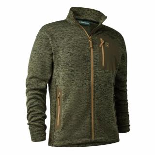 Pletená bunda DEERHUNTER Sarek Knitted Jacket Olive Night Melange Veľkosť: XL