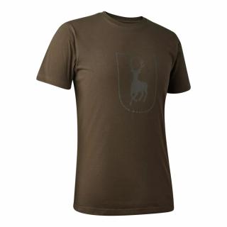 Poľovnícke tričko DEERHUNTER Logo T-shirt Fallen Leaf Veľkosť: XXL