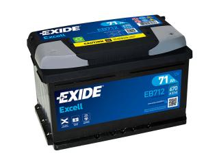 Exide Excell 12V 71Ah 670A EB712