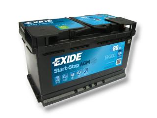 Exide Micro-hybrid AGM 12V 80Ah 800A EK800