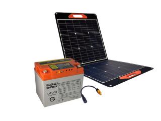 GOOWEI ENERGY set batéria OTD33 (33Ah, 12V) a prenosný solárny panel 100W