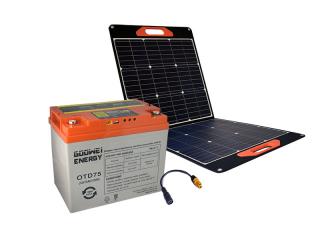 GOOWEI ENERGY set batéria OTD75 (75Ah, 12V) a prenosný solárny panel 100W