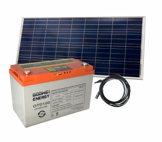 Set batéria GOOWEI ENERGY OTD100 (100Ah, 12V) a solárny panel Victron Energy 115Wp/12V
