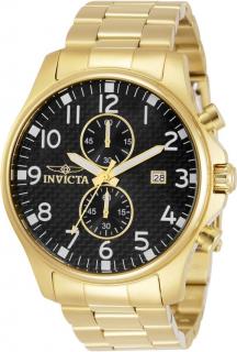Invicta 0382 (Hodinky Invicta 0382 II Collection Black Dial Gold-plated Men's Watch)