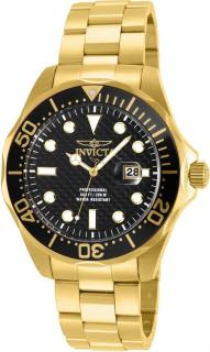 Invicta 14356 (Hodinky Invicta 14356 Pro Diver Black Dial Yellow Gold Ion-plated Men's Watch )