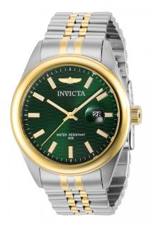 Invicta 38418 (Hodinky Invicta 38418 Aviator Quartz Green Dial Men's Watch)