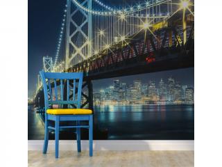 Fototapeta - Bay Bridge at night