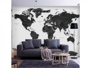 Fototapeta - Black and White Map