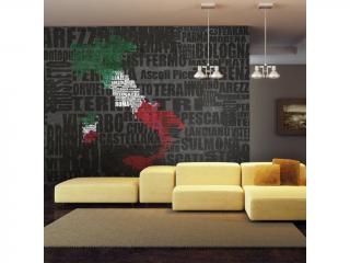 Fototapeta - Text map of Italy