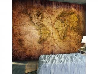 Fototapeta - World on old map