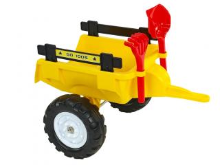 Vlek za traktor Trailer stredný žltý
