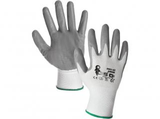 Abrak potiahnuté rukavice bielo-šedé