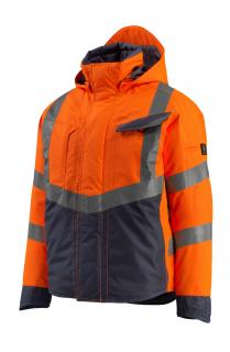 MASCOT® reflexná bunda HASTINGS hi-vis orange/dark navy (MASCOT® SAFE SUPREME Vodotesná zateplená bunda)