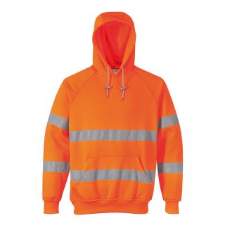 Mikina s kapucňou Hi-Vis oranžová B304ORR