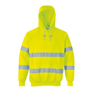 Mikina s kapucňou Hi-Vis Žltá B304YER