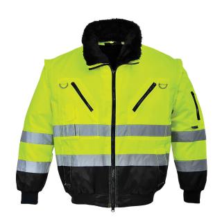 PJ50 Hi-Vis Pilot vetrovka 3v1 Žlto/čierna (Reflexná bunda 3v1)