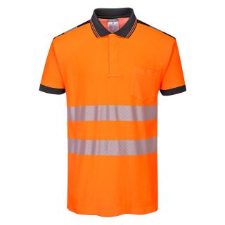 PW3 Hi-Vis Polo-tričko oranžová-čierna