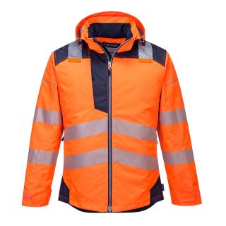 PW3 Hi-Vis Zimná bunda Oranžová-Tmavomodrá - T400obr