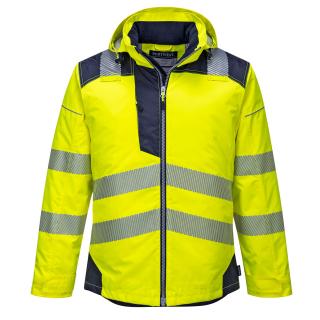 PW3 Hi-Vis Zimná bunda Žltá-Tmavomodrá - T400