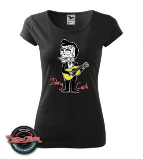 Dámske tričko s potlačou Johnny Cash