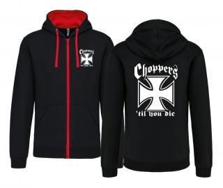 Mikina kapucňa / zips Choppers