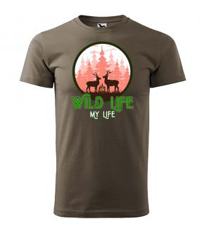 Poľovnícke tričko s Wild Life - My Life