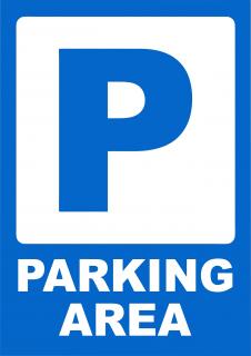 Samolepka/tabuľka Parking area