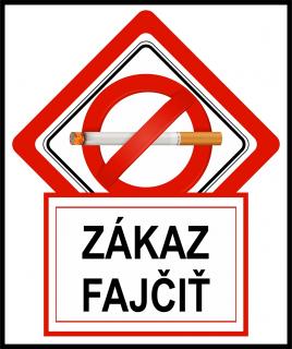 Samolepka/tabuľka Zákaz fajčiť