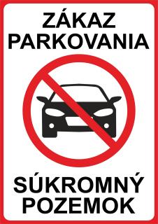 Samolepka/tabuľka Zákaz parkovania