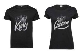 Tričká s potlačou pre páry King &amp; Queen