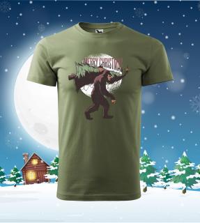Vianočné tričko Bigfoot Christmas