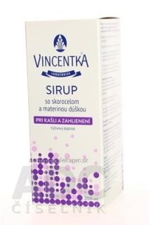 VINCENTKA SIRUP so skorocelom a materinou dúškou