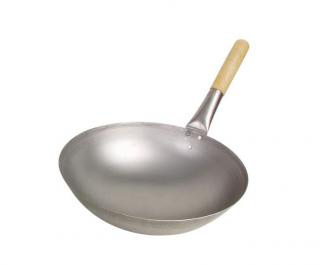 Pánev wok ocelová 30 cm kulaté dno