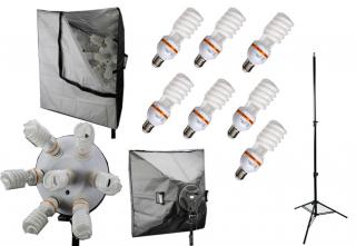 Elementrix softbox set lampa 7x35W, stativ  (7SBset)