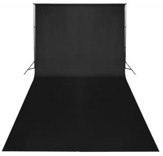Fotografické textilné pozadie - zamat 3x6m čierne (PZC6x)