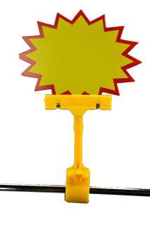 Memo clip na cenovky so štipcom X-4 žltý ELEMENTRIX (X-4zl)