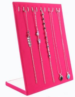 Stojánek, dekolt na náhrdelníky růžový L 24cm (VB2P)