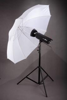 Štúdiový fotografický dáždnik 153cm biely (D153B)