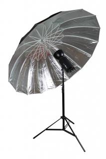 Štúdiový fotografický dáždnik 153cm strieborný 16 (D153S16)