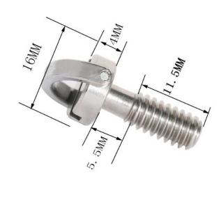 Upínacia skrutka fotoaparátu 1/4 "dlhý nerez (Q18)