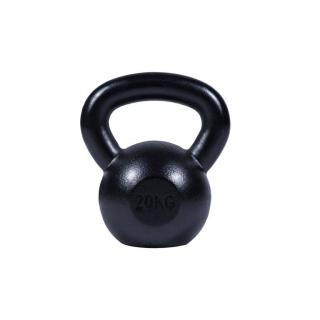 Gorilla Sports Kettlebell činka, liatinová, čierna, 20 kg