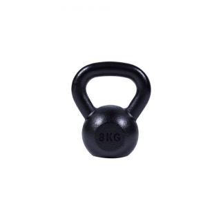 Gorilla Sports Kettlebell činka, liatinová, čierna, 8 kg