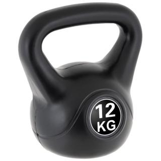 MAXXIVA Kettlebell činka, čierna, 12 kg