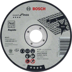 Rezací kotúč Bosch Standard for Inox rovný, hr. 1 mm, pr. 125 mm - 2608603171 (Rezacie kotúče Bosch na nehrdzavejúcu oceľ (inox))